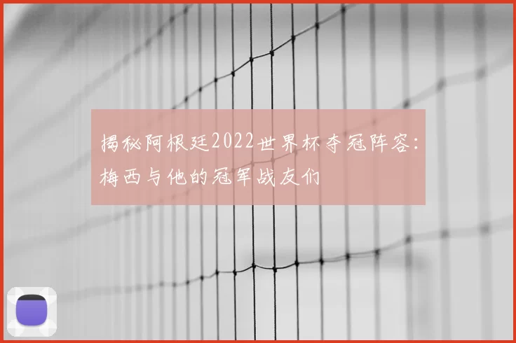 揭秘阿根廷2022世界杯夺冠阵容：梅西与他的冠军战友们