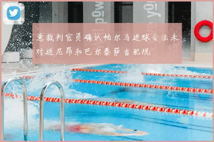 意裁判官员确认帕尔马进球合法未对迈尼昂和巴尔泰萨吉犯规